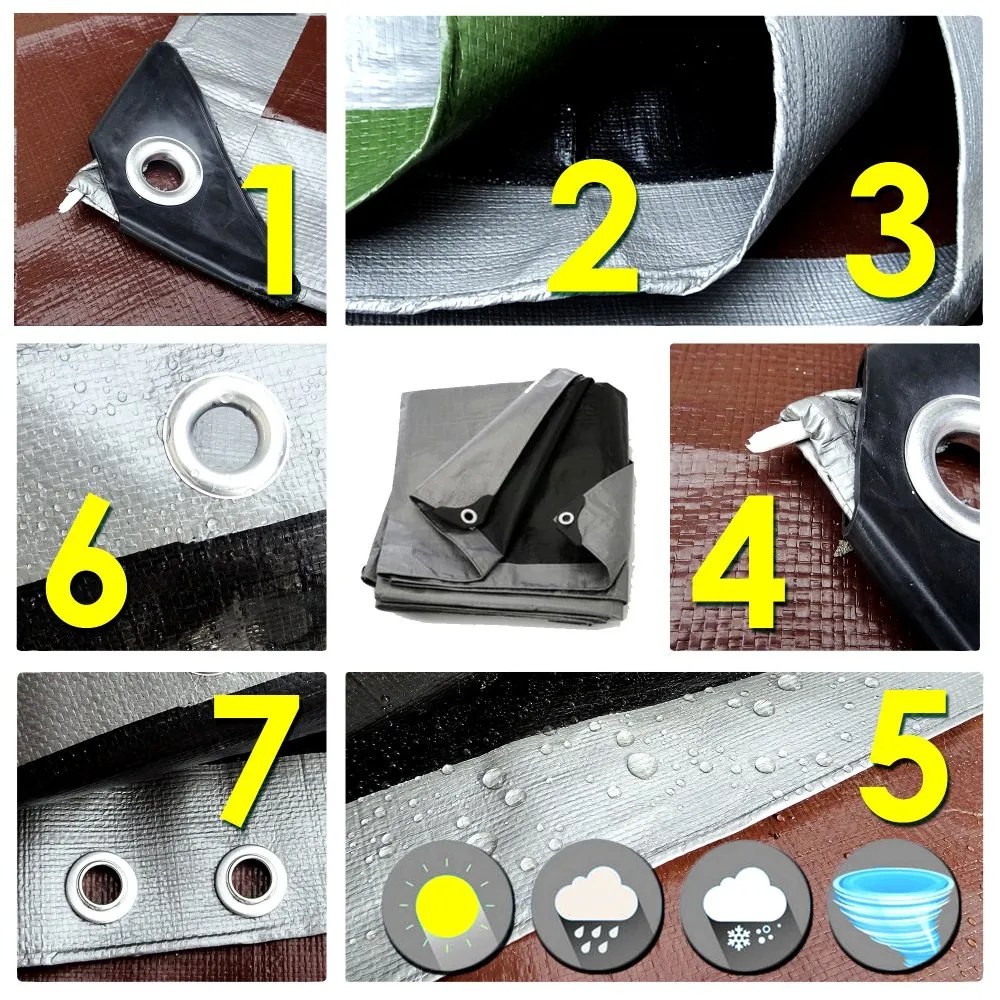 Сребриста водоустойчива мушама 2m x 6m