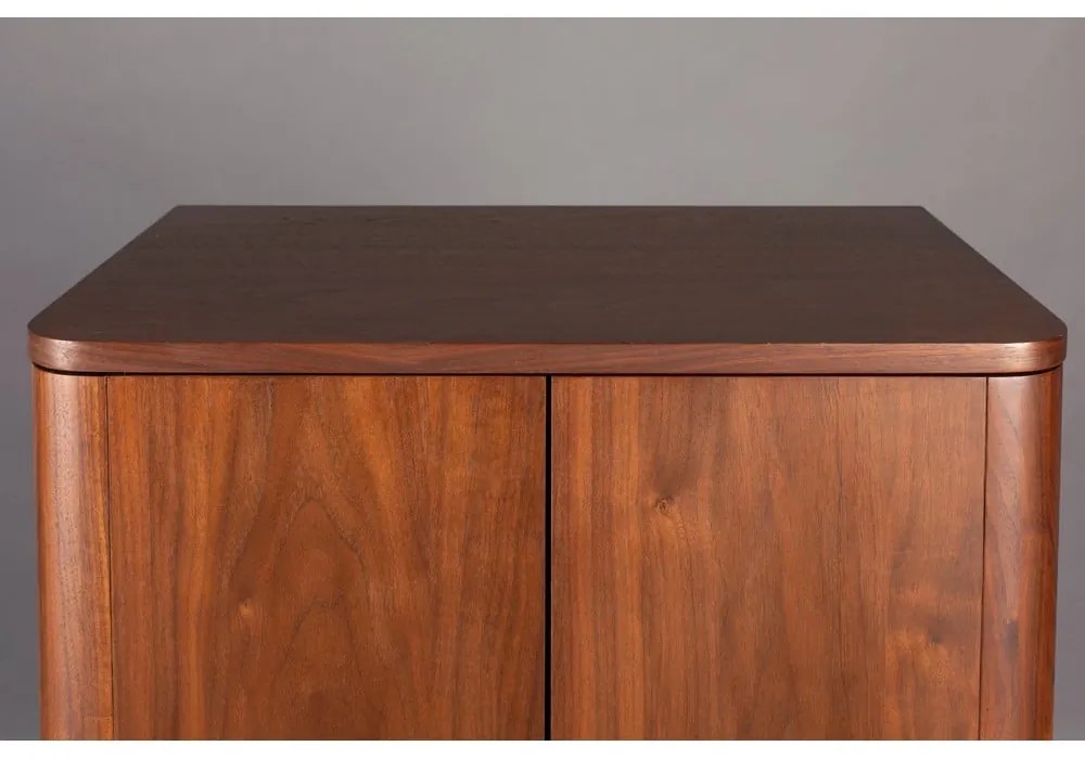 Кафяво шкафче от декор от орех с плъзгащи се врати 62x125x45 cm Morrison – Dutchbone