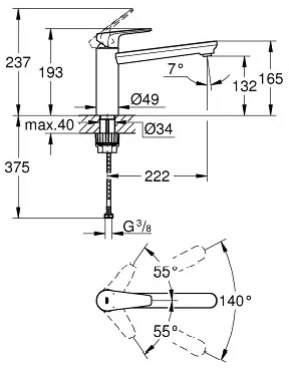 Кухненски кран Grohe BauEdge