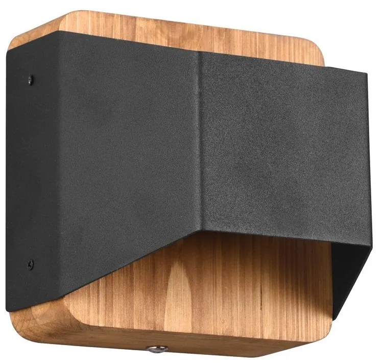 Матово черно LED затъмняваща се стенна лампа Arino – Trio