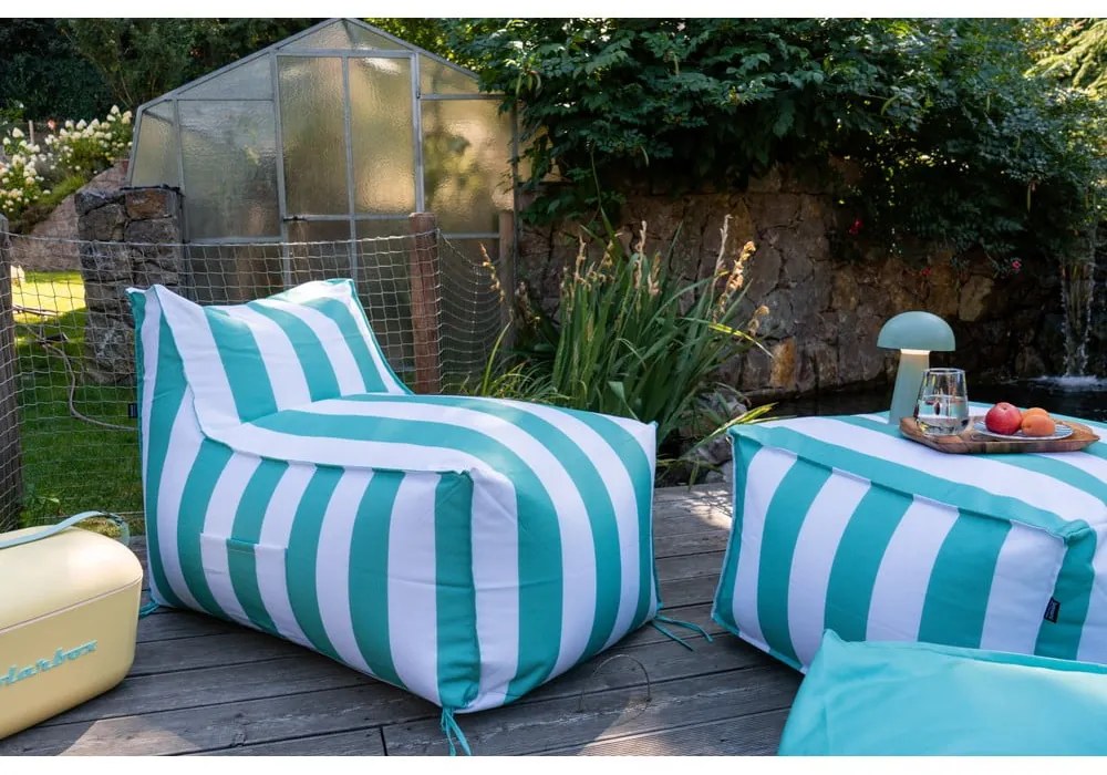 Градински чувал за сядане в бял и зелен цвят – Bonami Essentials