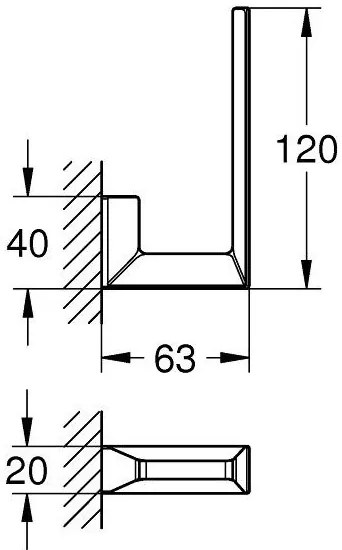 Държач за резервна хартия Grohe Selection Cube
