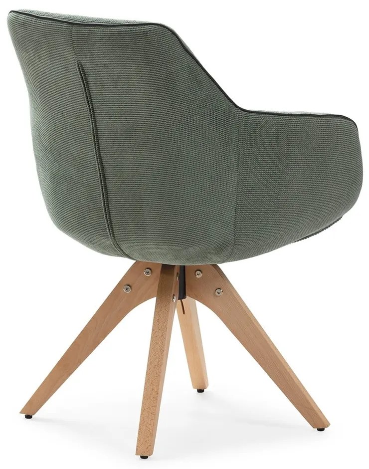 Зелени тапицирани трапезни столове в комплект с подлакътници 2 бр. Donatelo – Marckeric