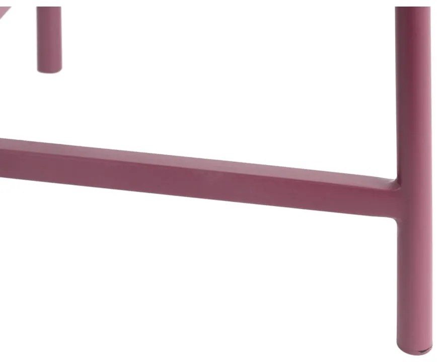 Лилаво-розова метална кръгла масичка за кафе ø 50 cm Meseta – Leitmotiv