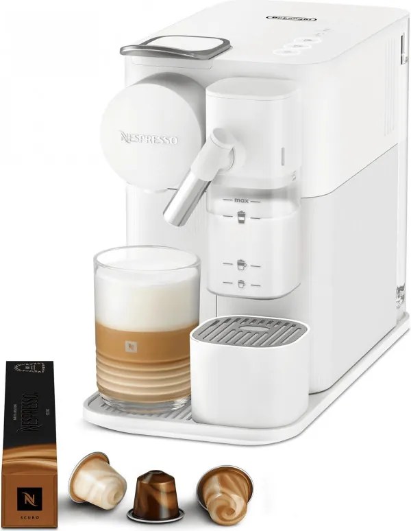 Втора ръка: Еспресо машина DeLonghi EN510W, 1450W, 19 bar, 1 л, Nespresso, Автоматично изключване, Бял