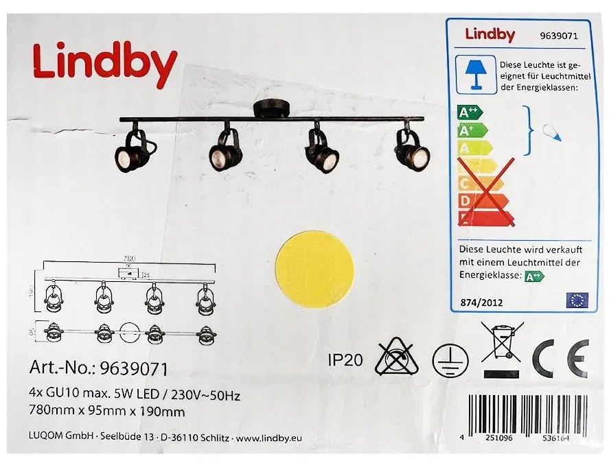 Lindby - Спот LEONOR 4xGU10/5W/230V