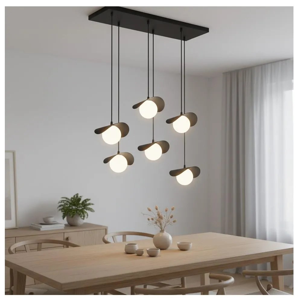 Полилей на кабел RITUAL 6xG9/8W/230V черен