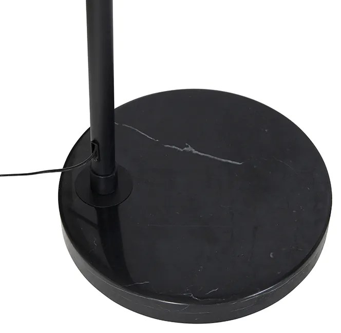 Модерна дъгова лампа черна с бяла регулируема - XXL