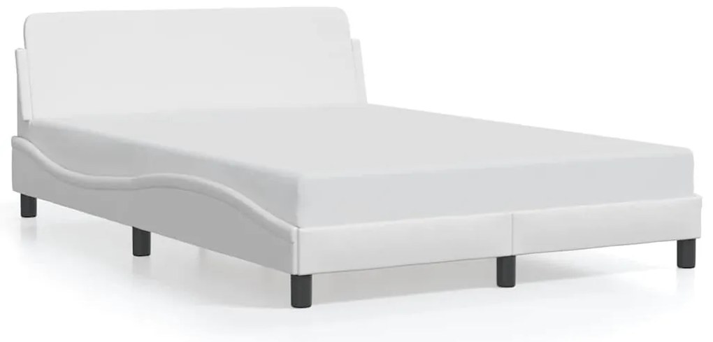 373199 vidaXL Рамка за легло Dover, бяла, 140x200 см, изкуствена кожа