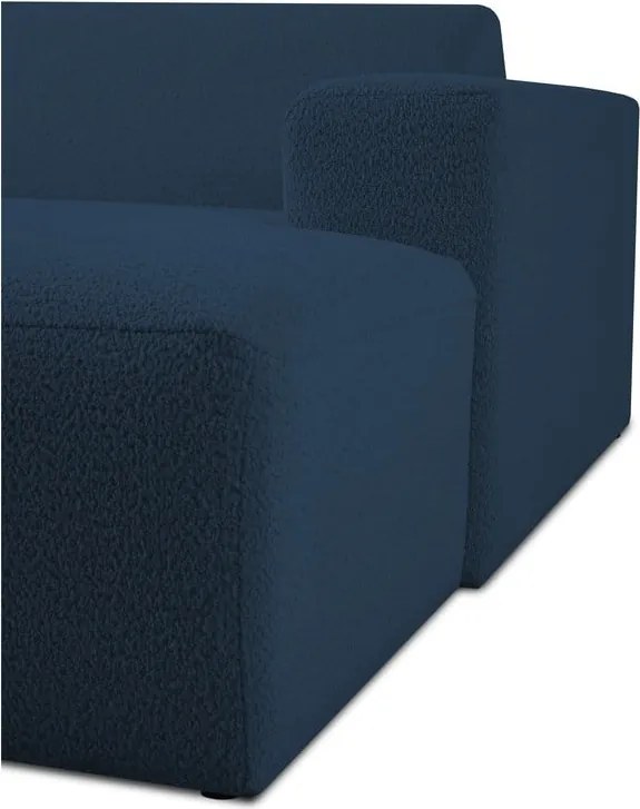 Тъмносин модулен диван от букле (десен ъгъл) Roxy – Scandic