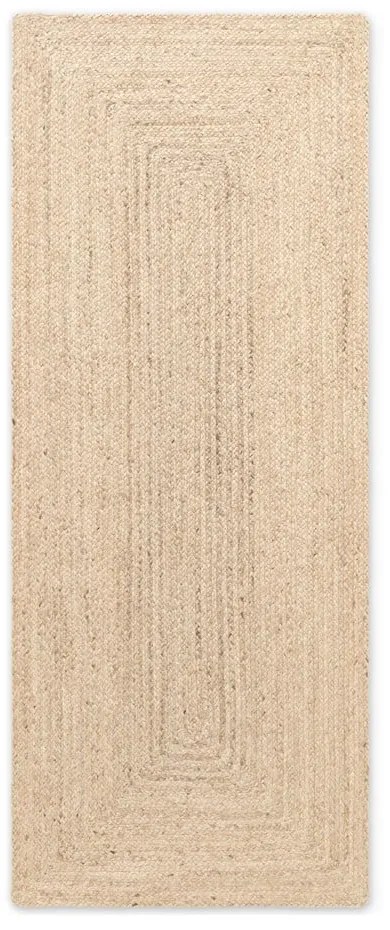 Двустранна/ръчно изработена ютена пътека в светло естествен цвят 80x200 cm Juno – Hanse Home