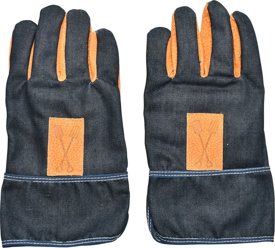 Синьо-оранжеви градински ръкавици Denim - Esschert Design