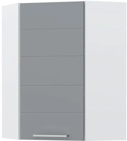 Висящ ъглов шкаф Hudson V9-UG-1K-White - Gray