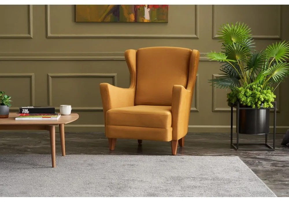 Жълт фотьойл Lola Brejer - Artie