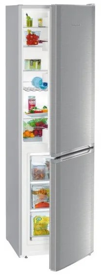 Хладилник с фризер Liebherr CUef 331, 296 Л, Клас F, SN-ST, SmartFrost, SmartSteel, FrostSafe, VarioSpace, Сив