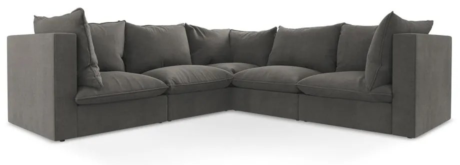 Тъмносив ъглов диван Manao – Makamii