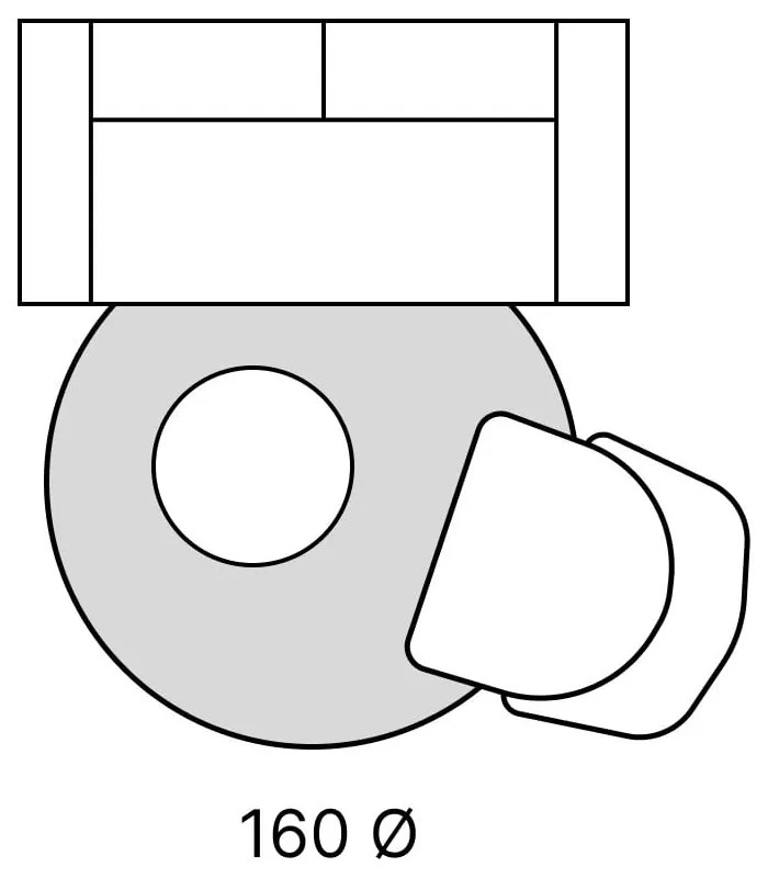 Кръгъл килим ø 160 cm - Vitaus