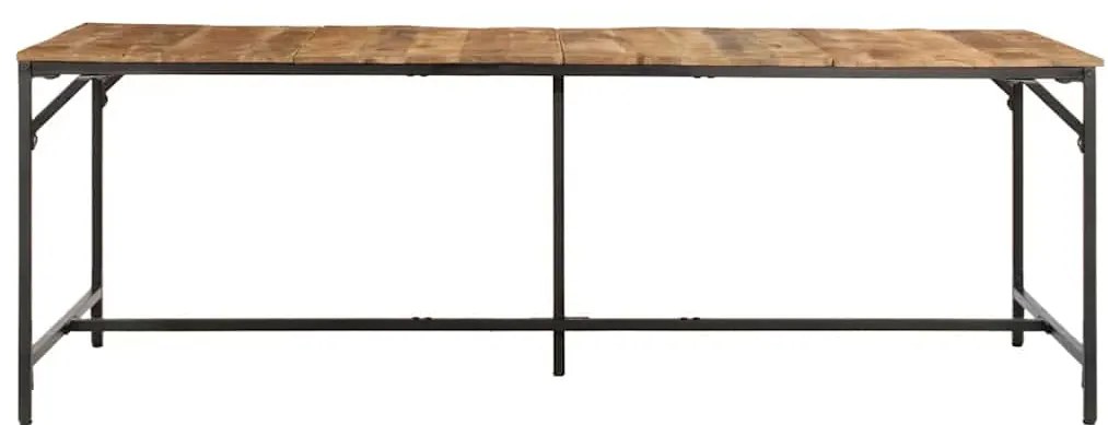 373608 vidaXL Трапезна маса, 220x90x75 cм, мангово грубо дърво масив