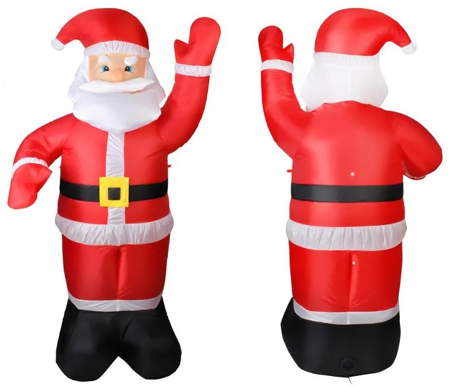 Коледна украса надуваем Дядо Коледа с LED осветление 180 см