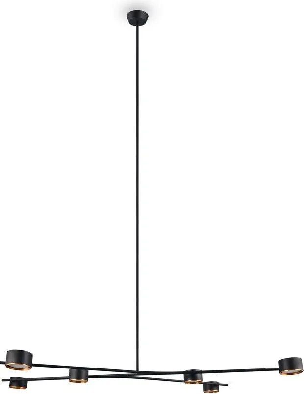 Черно метално висящо осветително тяло Coda – Trio Select