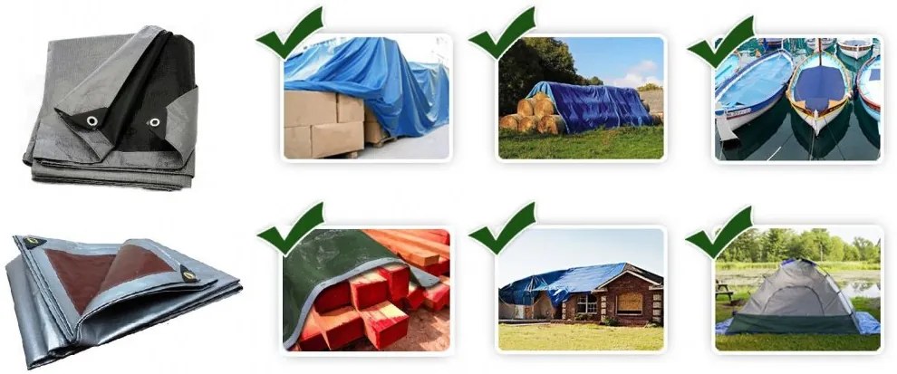 Покриваща мразоустойчива мушама със сребристо-кафяв цвят 5m x 8m