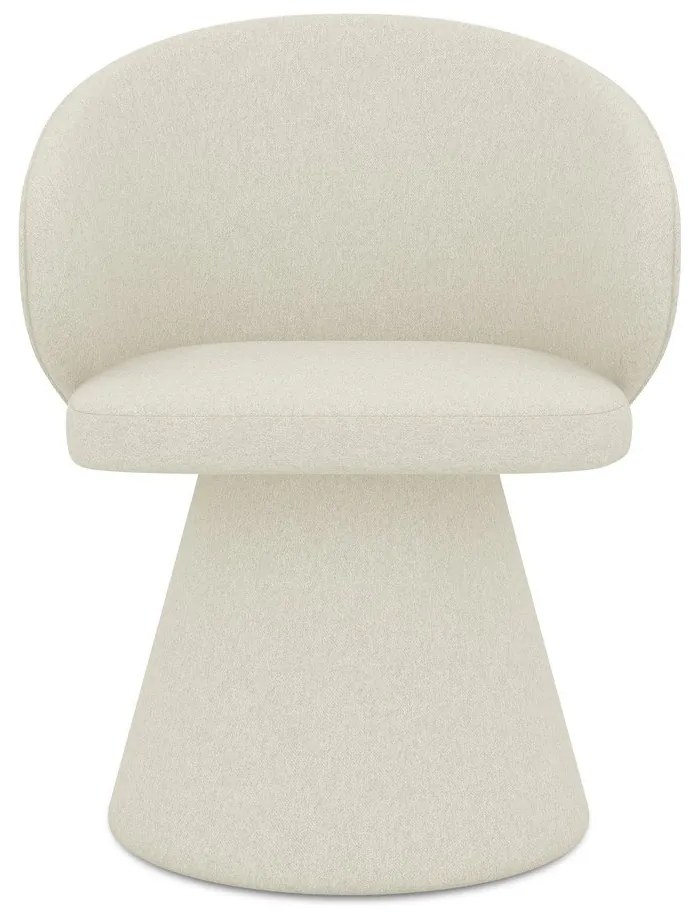 Кремав тапициран трапезен стол Uala – Makamii