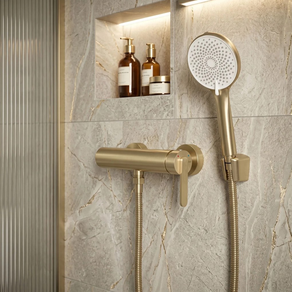 Смесител за вана REA Ontario Side Brush Gold