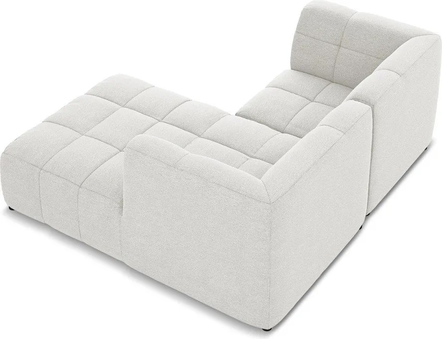 Бял ъглов диван от прежда с примки от букле (десен ъгъл) Aloha – Makamii