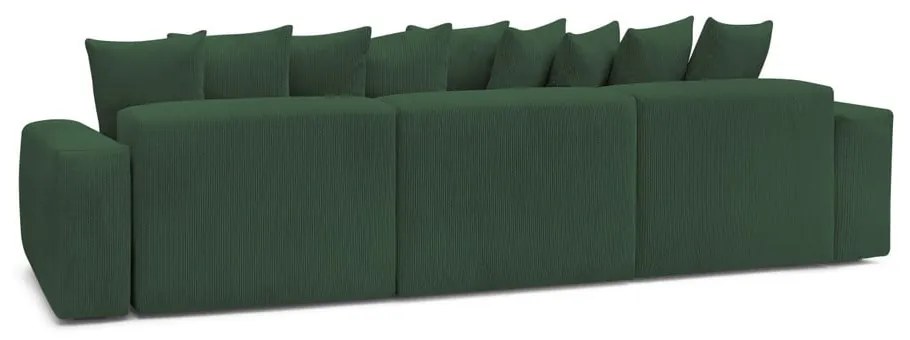 Зелен ъглов диван от рипсено кадифе Voltaire – Bobochic Paris