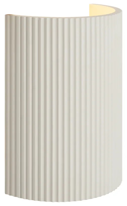 Скандинавска стенна лампа бяла овална - Plaster