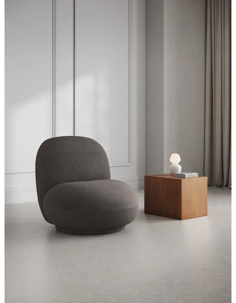 Сиво кресло от плат букле Chuck – Micadoni Home