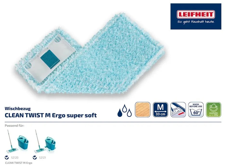 Замяна за моп Twist Ergo Super Soft M Clean Twist - LEIFHEIT