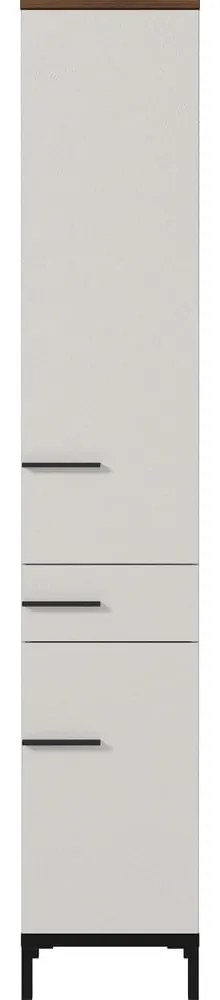 Висок шкаф за баня в сиво и бежово от орех 34x190 cm Yonkers - Germania