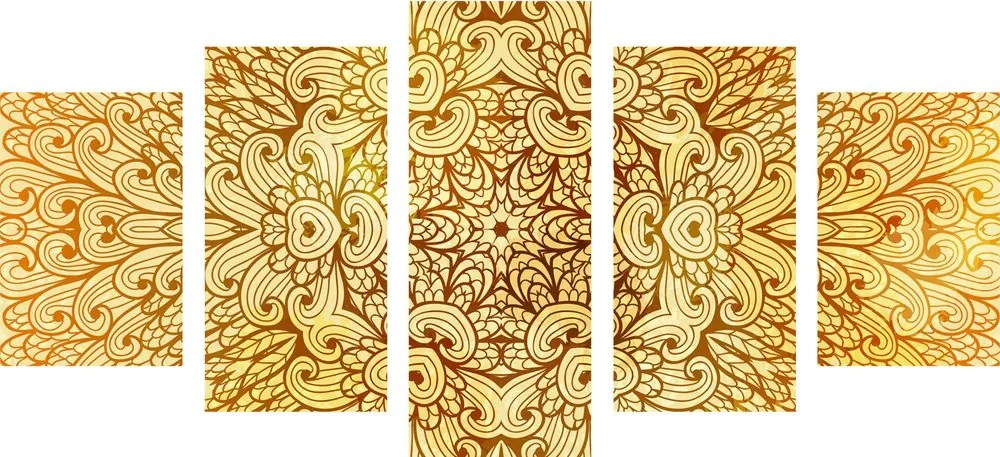 картини от 5 части – Златна етническа Мандала
