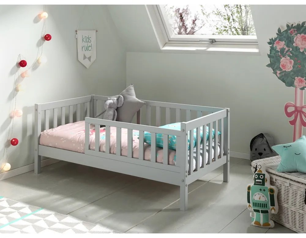 Сиво детско легло Junior, 70 x 140 cm Peuter - Vipack