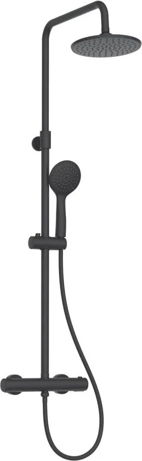 Душ комплект със смесител HOUSTON в матово черно