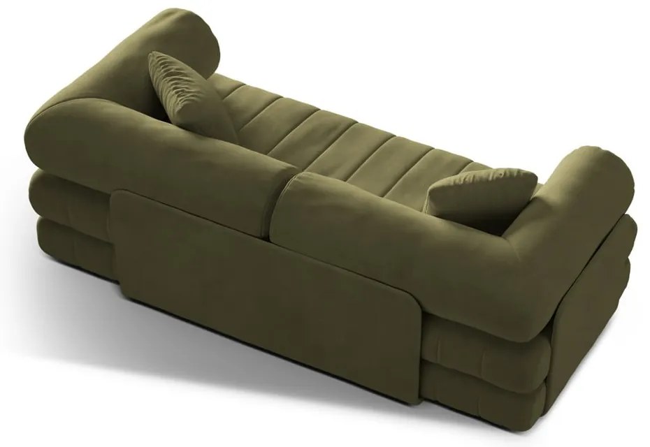 Зелен кадифен сгъваем диван 206 cm Kemi – Cosmopolitan Design