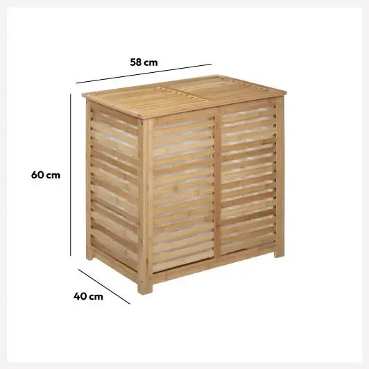 Кош за пране 5five Sicela, Бамбук, 100 l