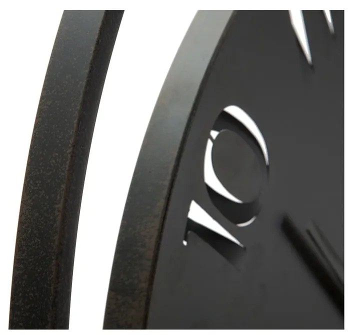 Черен стенен часовник Circle, ⌀ 60 cm - Mauro Ferretti