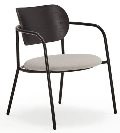 Черно-сив трапезен стол в декор от пепел Eclipse - Teulat