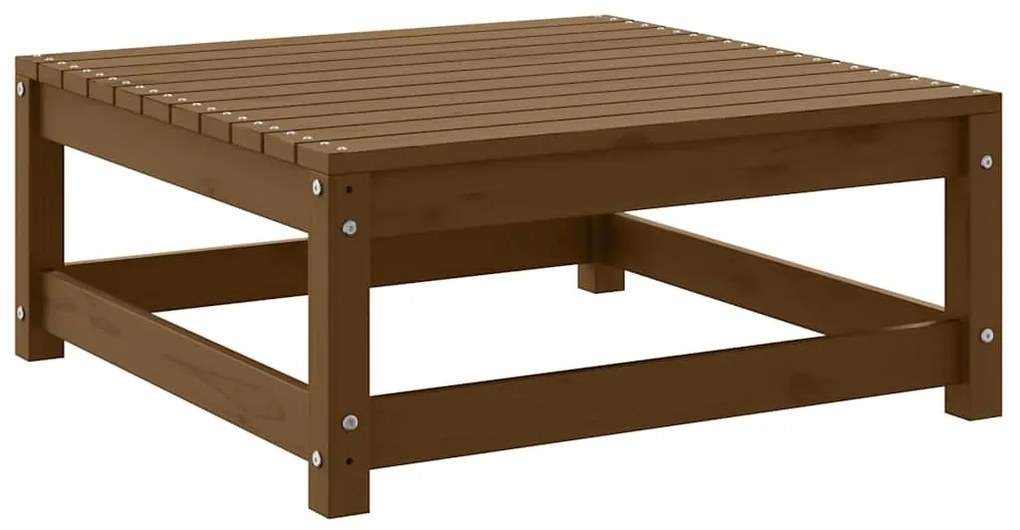 805673 vidaXL Градинска табуретка, 70x70x30 см, меденокафява, бор масив