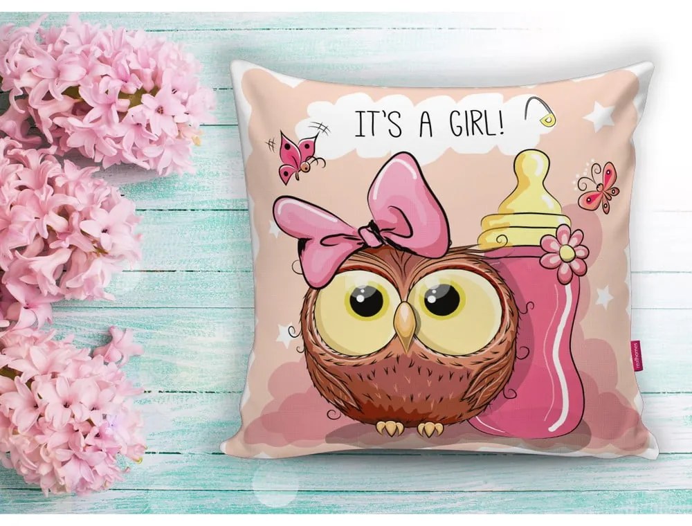Детска калъфка за възглавница 43x43 cm Girl Owl – Mila Home