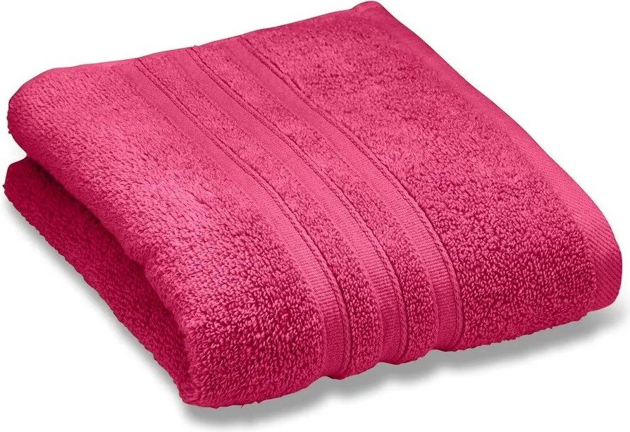 Тъмнорозови памучни хавлии и кърпи за баня в комплект 6 бр. от тери Zero Twist – Catherine Lansfield