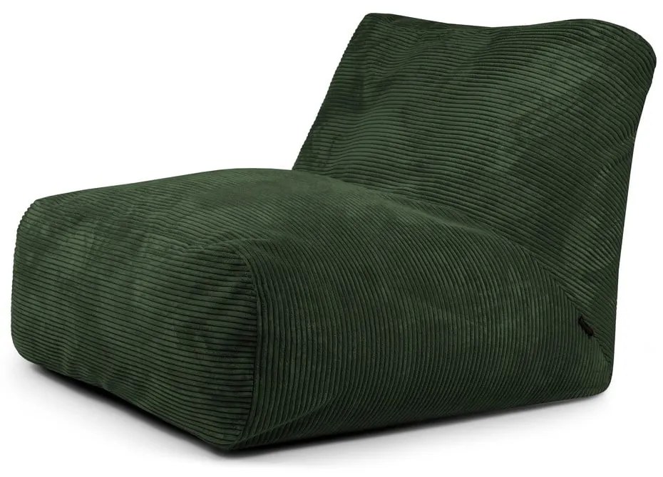 Зелен пуф от рипсено кадифе Tube 100 – SLOWDOWN