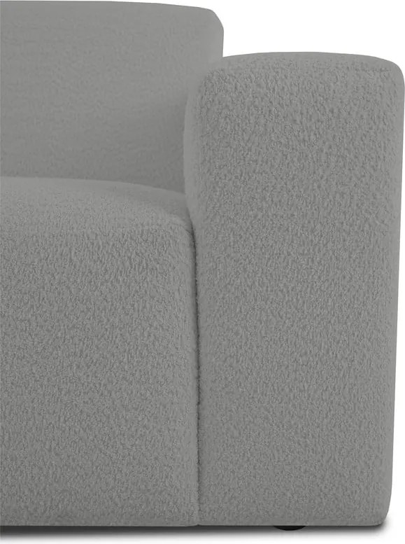 Сив ъглов диван от букле (ляв ъгъл) Roxy – Scandic