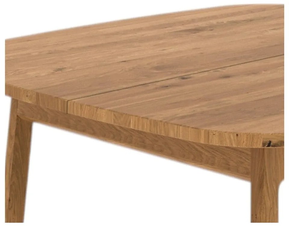Сгъваема трапезна маса от масивен дъб в естествен цвят 100x120 cm Twig – The Beds