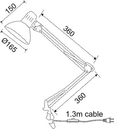 Настолна лампа PENNA, сребро, 1хE27