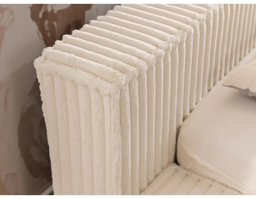 Бежово двойно тапицирано легло с място за съхранение и включена подматрачна рамка 160x200 cm Cloe – Ropez