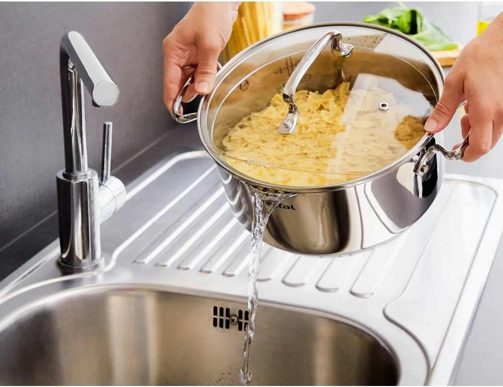 Съд от неръждаема стомана с капак за индукция 5 л Duetto+ - Tefal