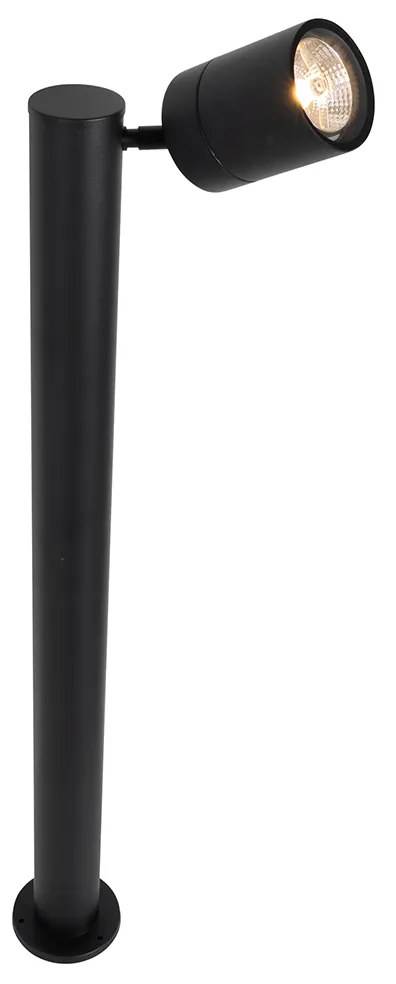 Свободностояща лампа за външен монтаж черна 80 cm AR70 Регулируема IP44 - Solo